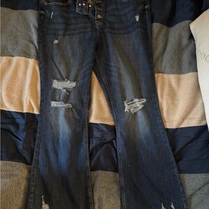 Five pairs of jeans, Maurices size 18, and a few Old Navy size 20 fit like 18